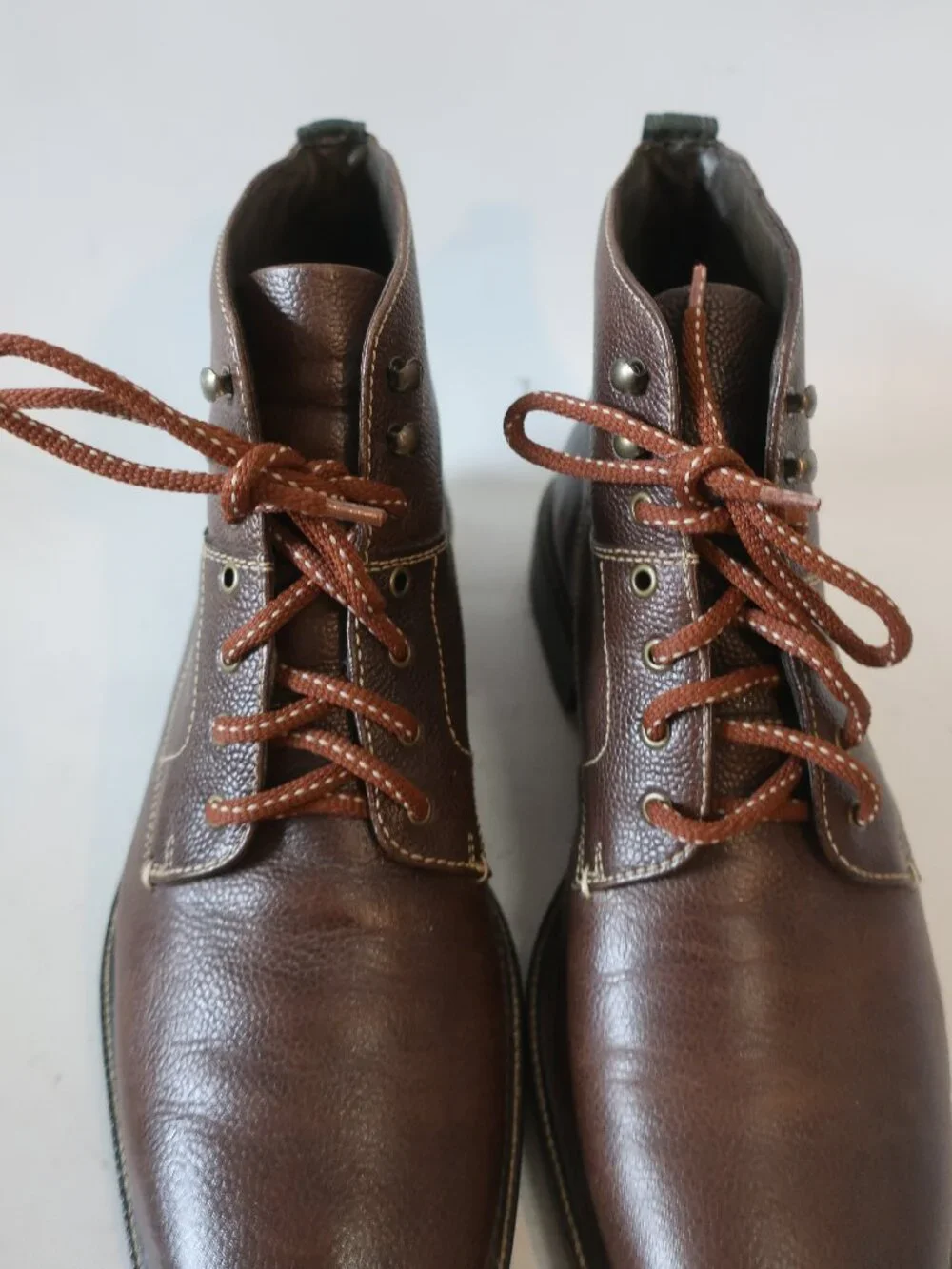 Mens Cole Haan Brown Pebbled Leather Chukka Ankle Boots 9.5